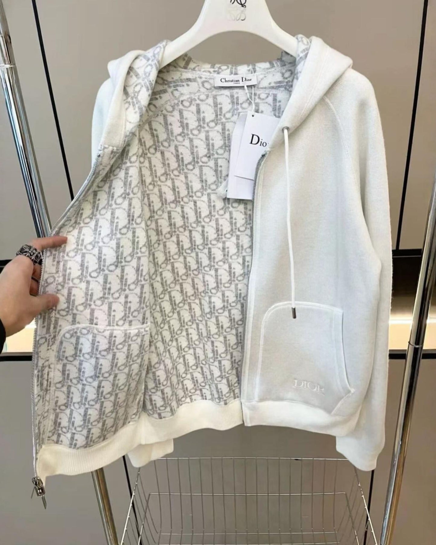 "DIO" con zip REVERSIBILE